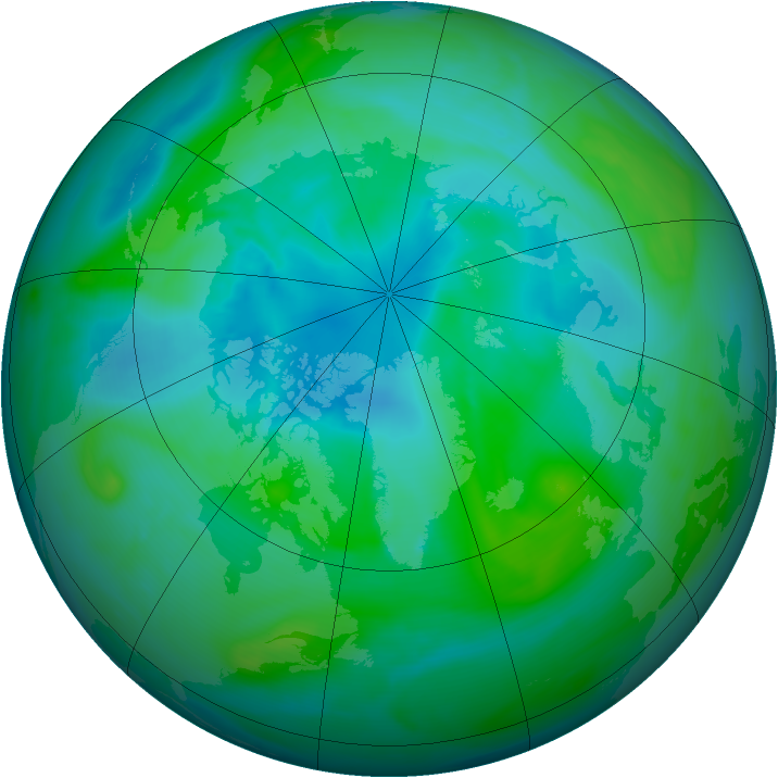 Arctic ozone map for 24 August 2005